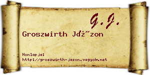 Groszwirth Jázon névjegykártya